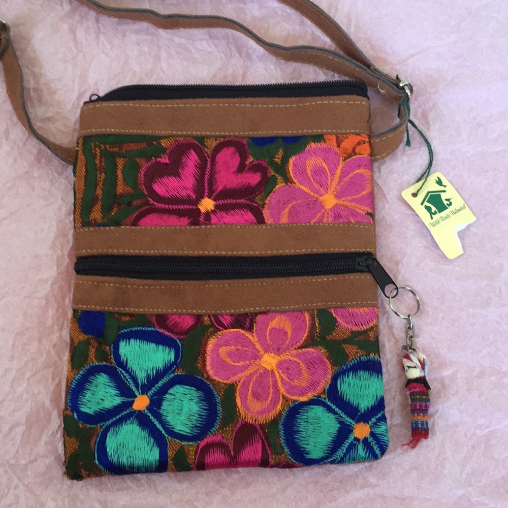 Leather Passport Bag Embroidery